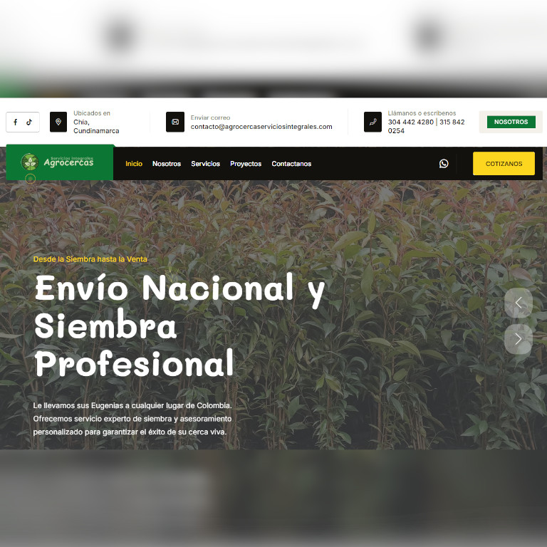 Proyecto Diseño Web Agrocercas Servicios Integrales